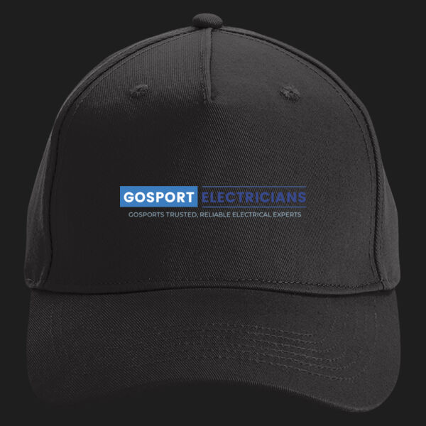 Printed Gosport Electricians Left Chest - Organic Cotton 5 Panel Cap Thumbnail