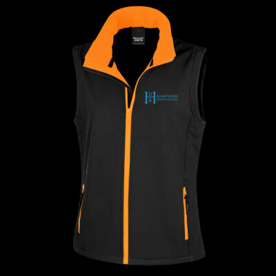 Printed Hampshire Design and Build Left Chest - Ladies' Printable Softshell Bodywarmer with Recycled Fleece Inner Thumbnail