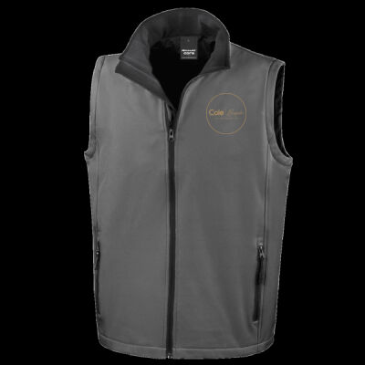 Printed Cole Bespoke Joinery Left Chest - Men's Printable Softshell Bodywarmer with Recycled Fleece Inner Thumbnail