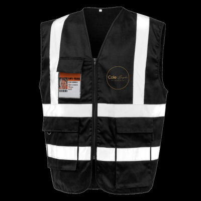 Printed Cole Bespoke Joinery Left Chest - Heavy Duty Polycotton Security Vest Thumbnail