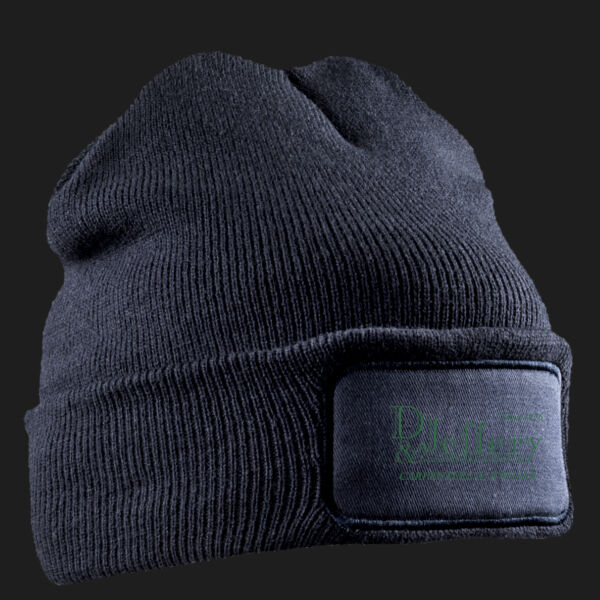 Printed D Jeffery & Company Left Chest - Double Knit Printers Beanie Thumbnail