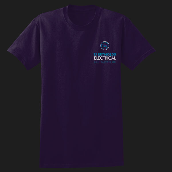 Printed T J Reynolds Electricial Contractors Left Chest - Heavy Cotton™ Adult T-Shirt Thumbnail