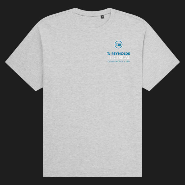 Printed T J Reynolds Electricial Contractors Left Chest - Organic Heavy T-Shirt Thumbnail