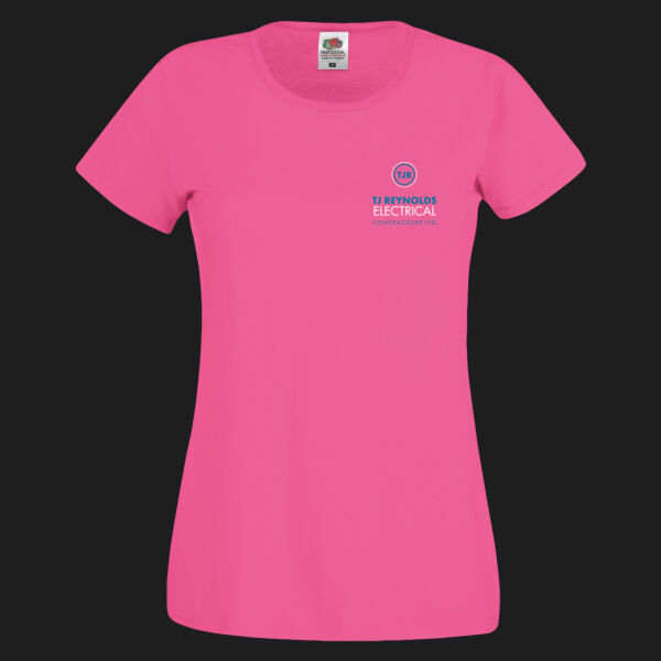 Printed T J Reynolds Electricial Contractors Left Chest - Ladies' Original T Thumbnail