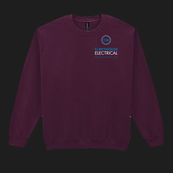 Printed T J Reynolds Electricial Contractors Left Chest - Heavy Blend™ Adult Crewneck Sweatshirt Thumbnail
