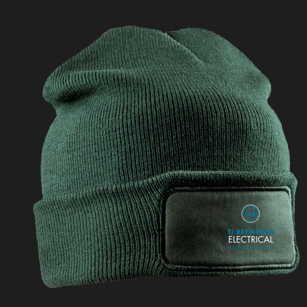 Printed T J Reynolds Electricial Contractors Left Chest - Double Knit Printers Beanie Thumbnail
