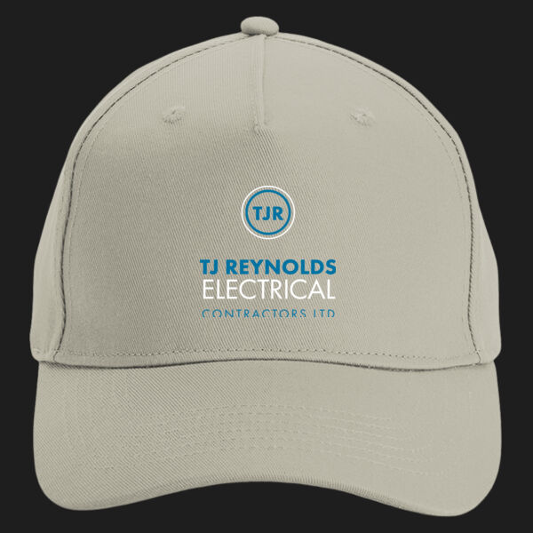 Printed T J Reynolds Electricial Contractors Left Chest - Organic Cotton 5 Panel Cap Thumbnail