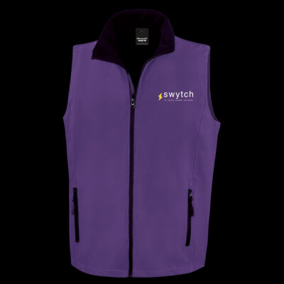 Printed Swytch Limited Left Chest - Men's Printable Softshell Bodywarmer with Recycled Fleece Inner Thumbnail