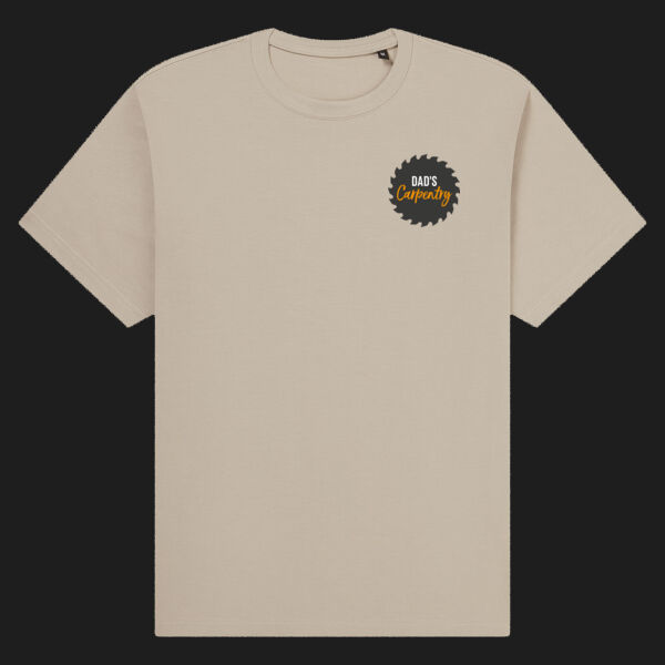 Printed Dad's Carpentry Left Chest - Organic Heavy T-Shirt Thumbnail