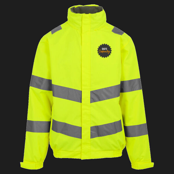 Printed Dad's Carpentry Left Chest - Hi-Vis Pro Contract Dover Jacket (Class 3) Thumbnail