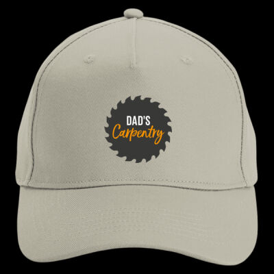 Printed Dad's Carpentry Left Chest - Organic Cotton 5 Panel Cap Thumbnail