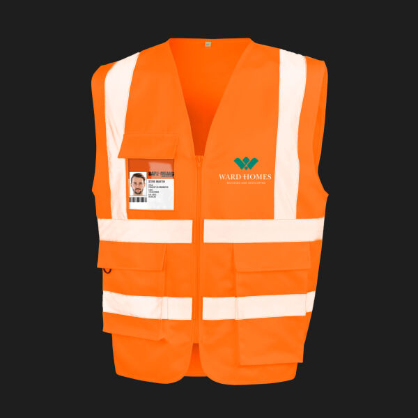Printed Ward Homes Builders Fareham Left Chest - Heavy Duty Polycotton Security Vest Thumbnail