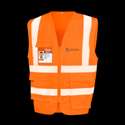 Printed Winchester Builders and Decorators Left Chest - Heavy Duty Polycotton Security Vest Thumbnail