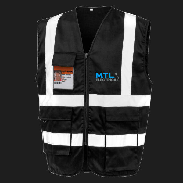 Printed MTL Electrical Left Chest - Heavy Duty Polycotton Security Vest Thumbnail