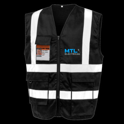 Printed MTL Electrical Left Chest - Heavy Duty Polycotton Security Vest Thumbnail