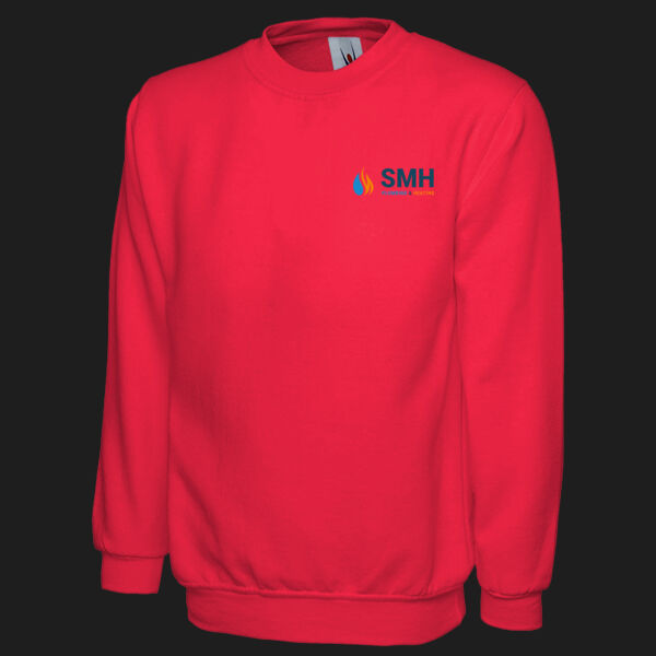 Printed SMH Plumbing and Heating Left Chest - Classic Sweatshirt Thumbnail