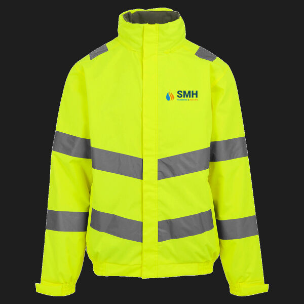 Printed SMH Plumbing and Heating Left Chest - Hi-Vis Pro Contract Dover Jacket (Class 3) Thumbnail