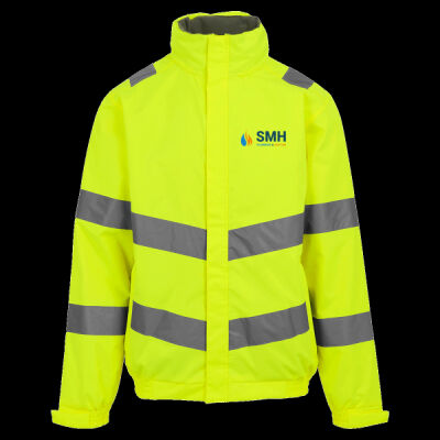 Printed SMH Plumbing and Heating Left Chest - Hi-Vis Pro Contract Dover Jacket (Class 3) Thumbnail