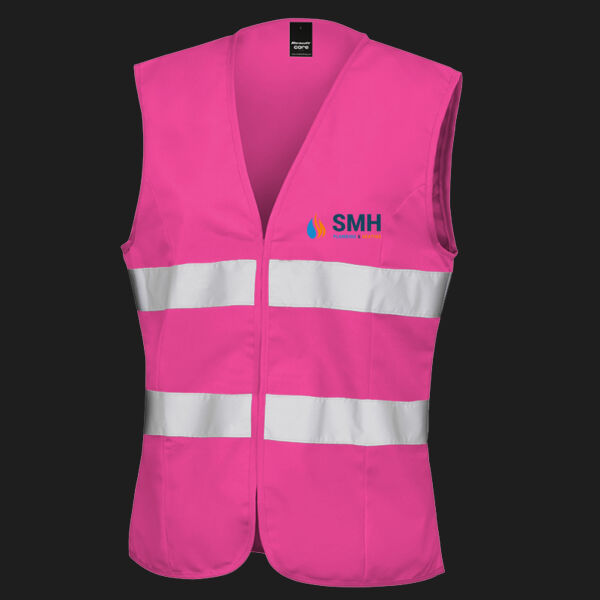 Printed SMH Plumbing and Heating Left Chest - Women's Safety Vest Thumbnail