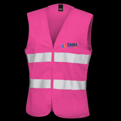 Printed SMH Plumbing and Heating Left Chest - Women's Safety Vest Thumbnail