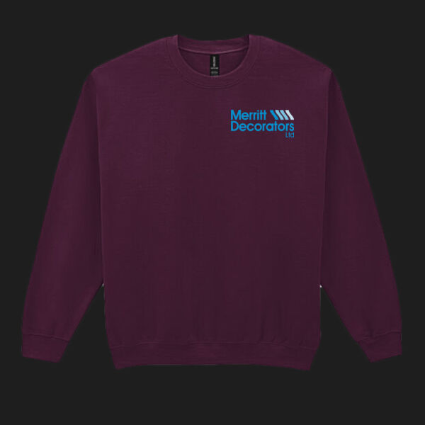 Printed Merritt Decorators Left Chest - Heavy Blend™ Adult Crewneck Sweatshirt Thumbnail
