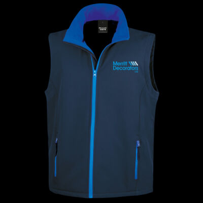 Printed Merritt Decorators Left Chest - Men's Printable Softshell Bodywarmer with Recycled Fleece Inner Thumbnail