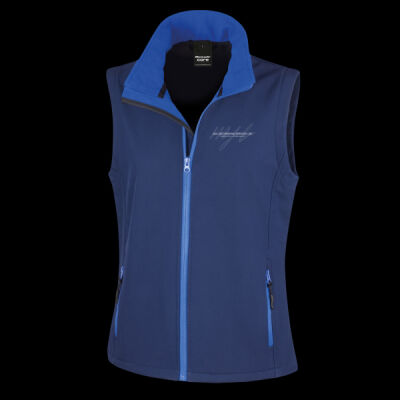 Printed MJL Decorating Services Left Chest - Ladies' Printable Softshell Bodywarmer with Recycled Fleece Inner Thumbnail