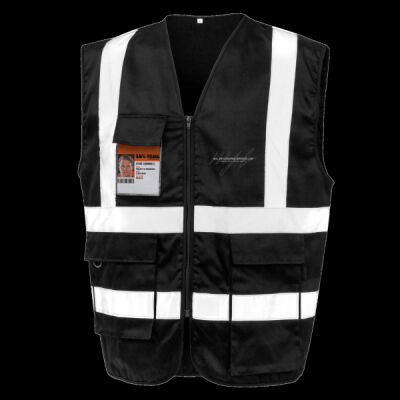 Printed MJL Decorating Services Left Chest - Heavy Duty Polycotton Security Vest Thumbnail