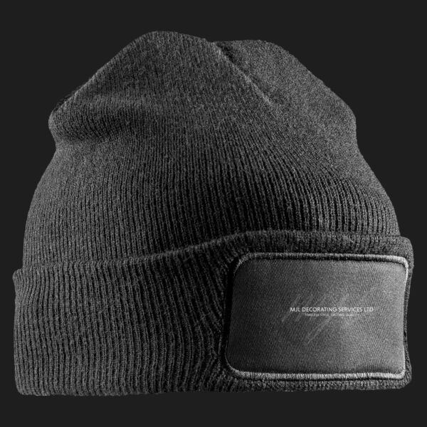 Printed MJL Decorating Services Left Chest - Double Knit Printers Beanie Thumbnail