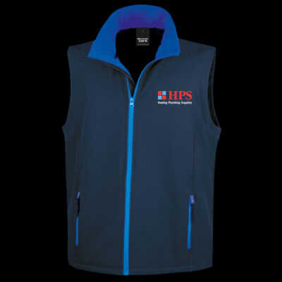 Printed - HPS Heating - Left Chest - Men's Printable Softshell Bodywarmer with Recycled Fleece Inner Thumbnail
