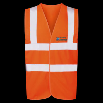 Printed Solent Builders Left Chest - UCC 4-Band Safety Waistcoat Thumbnail