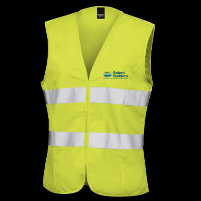 Printed Solent Builders Left Chest - Women's Safety Vest Thumbnail