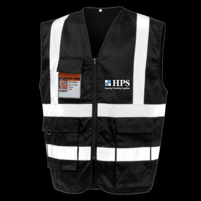 Printed - HPS Heating - Left Chest - Heavy Duty Polycotton Security Vest Thumbnail
