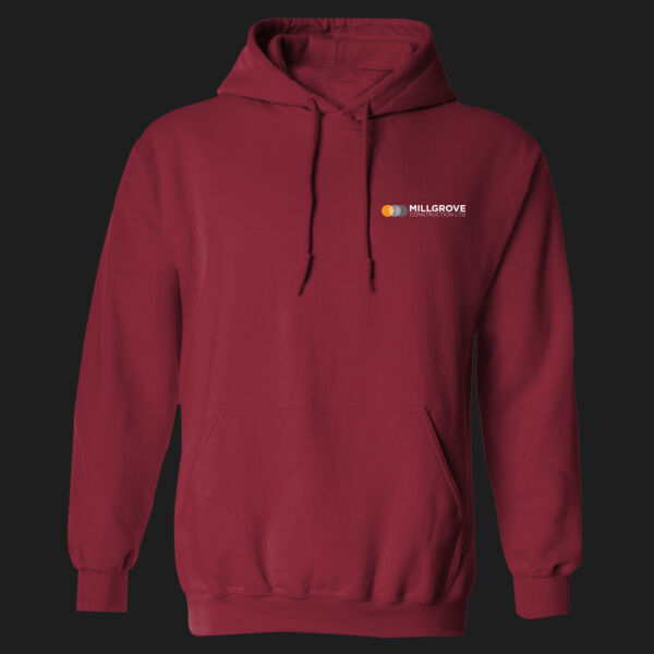 Printed Millgrove Construction Left Chest - Heavy Blend™ Adult Hooded Sweatshirt Thumbnail