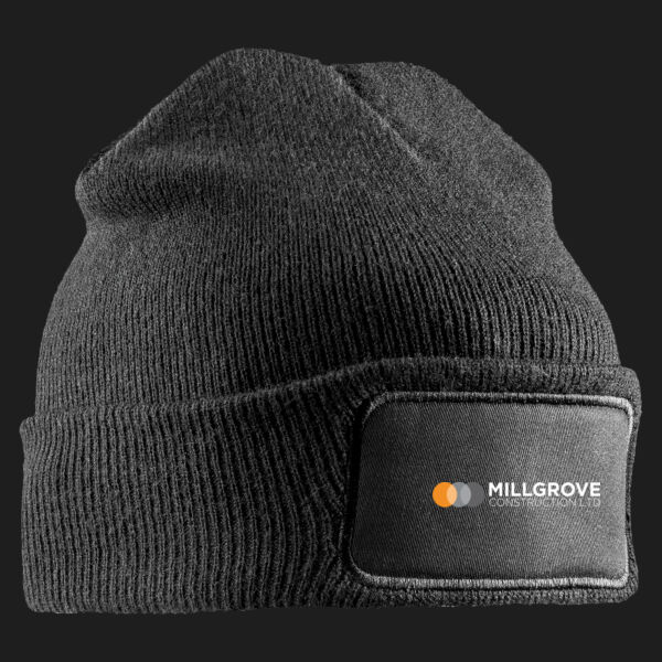 Printed Millgrove Construction Left Chest - Double Knit Printers Beanie Thumbnail