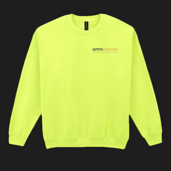 Printed Omni Heating Left Chest - Heavy Blend™ Adult Crewneck Sweatshirt Thumbnail