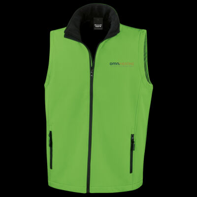 Printed Omni Heating Left Chest - Men's Printable Softshell Bodywarmer with Recycled Fleece Inner Thumbnail