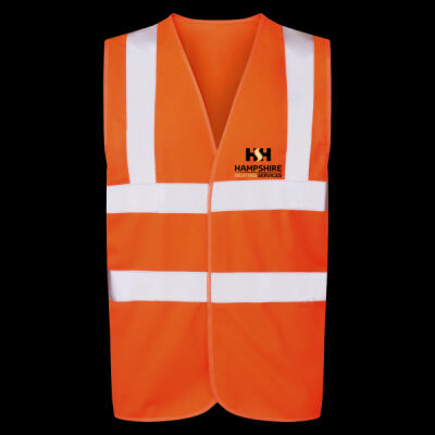 Printed - Hampshire Heating Services - Left Chest - UCC 4-Band Safety Waistcoat Thumbnail