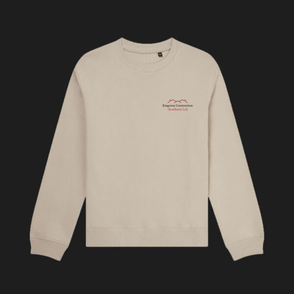 printed - Kingsway Construction - Left Chest - Organic Sweatshirt Thumbnail