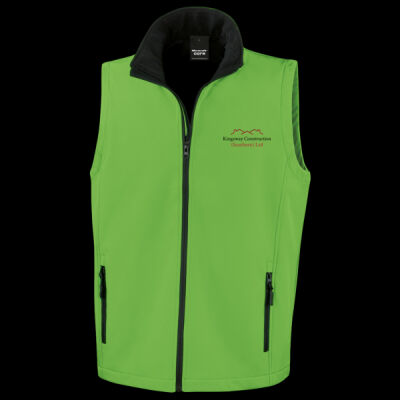 printed - Kingsway Construction - Left Chest - Men's Printable Softshell Bodywarmer with Recycled Fleece Inner Thumbnail