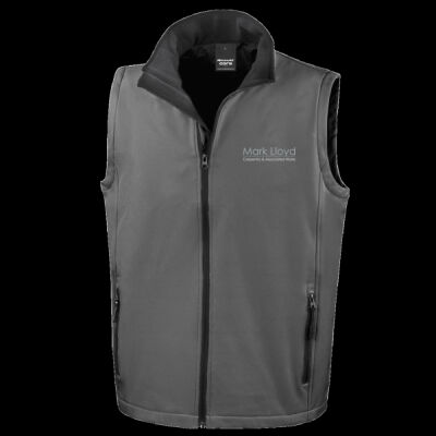printed - Mark Lord - Left Chest - Men's Printable Softshell Bodywarmer with Recycled Fleece Inner Thumbnail