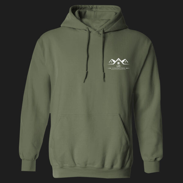 Printed - LPJ Construction - Left Chest - Heavy Blend™ Adult Hooded Sweatshirt Thumbnail