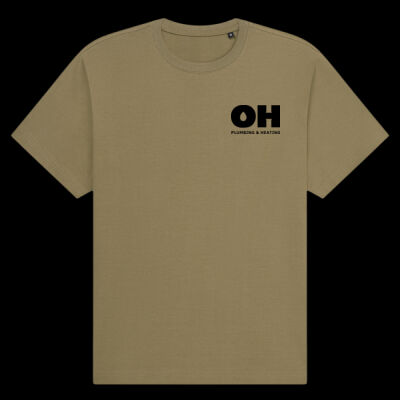 Printed OH Plumbing and Heating Left Chest - Organic Heavy T-Shirt Thumbnail