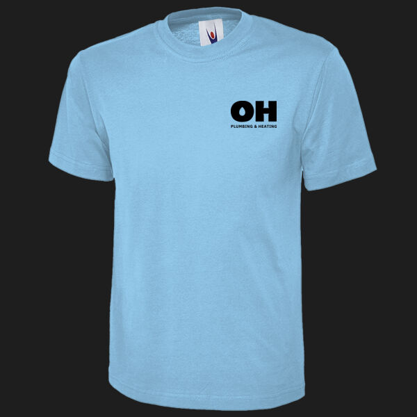Printed OH Plumbing and Heating Left Chest - Olympic T-shirt Thumbnail