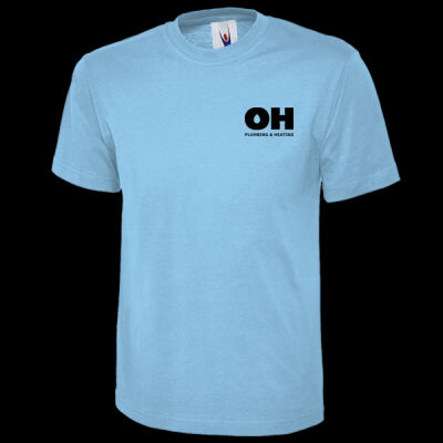 Printed OH Plumbing and Heating Left Chest - Olympic T-shirt Thumbnail