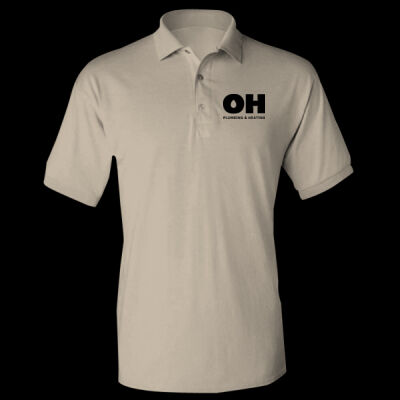 Printed OH Plumbing and Heating Left Chest - DryBlend® Adult Jersey Polo Thumbnail