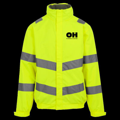 Printed OH Plumbing and Heating Left Chest - Hi-Vis Pro Contract Dover Jacket (Class 3) Thumbnail