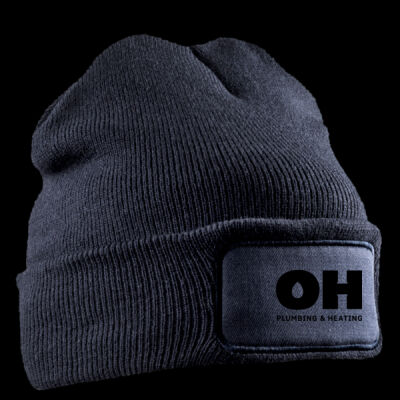 Printed OH Plumbing and Heating Left Chest - Double Knit Printers Beanie Thumbnail