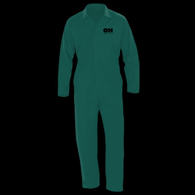 Printed OH Plumbing and Heating Left Chest - Action Overall with zip front Thumbnail