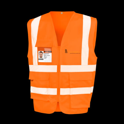 Printed Paul Hopkins Decorating Services Left Chest - Heavy Duty Polycotton Security Vest Thumbnail